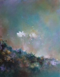 Aamun ensimmäinen valo, 35x27, akryylimaalaus, 80€