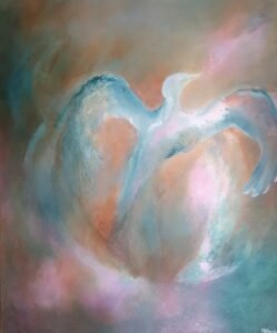 Päivä nousee taas, 70x65, 280€ NÄYTTELYSSÄ Ekokampaamo Evergreen